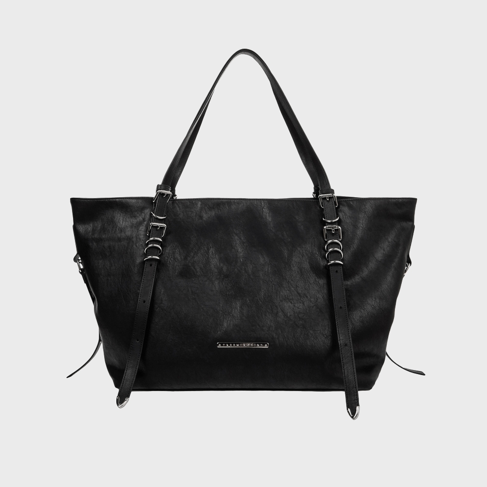 【TREEMINGBIRD】Multi Belted Strap Shopper Bag★韓国商品 TREEMINGBIRD] Multi Belted Strap Shopper Bag [ Brown ] 正規