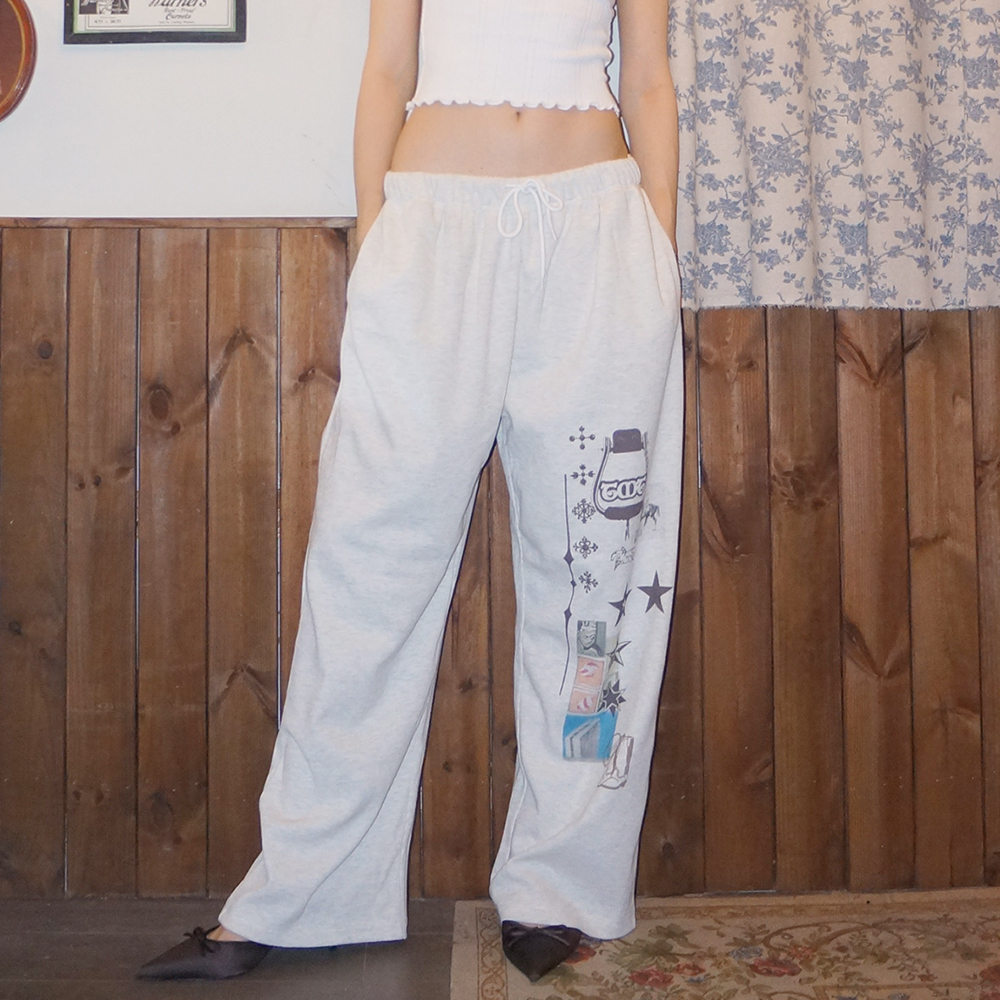 PRINTED WAFFLE PANTS (IVORY) - 감도 깊은 취향 셀렉트샵 29CM