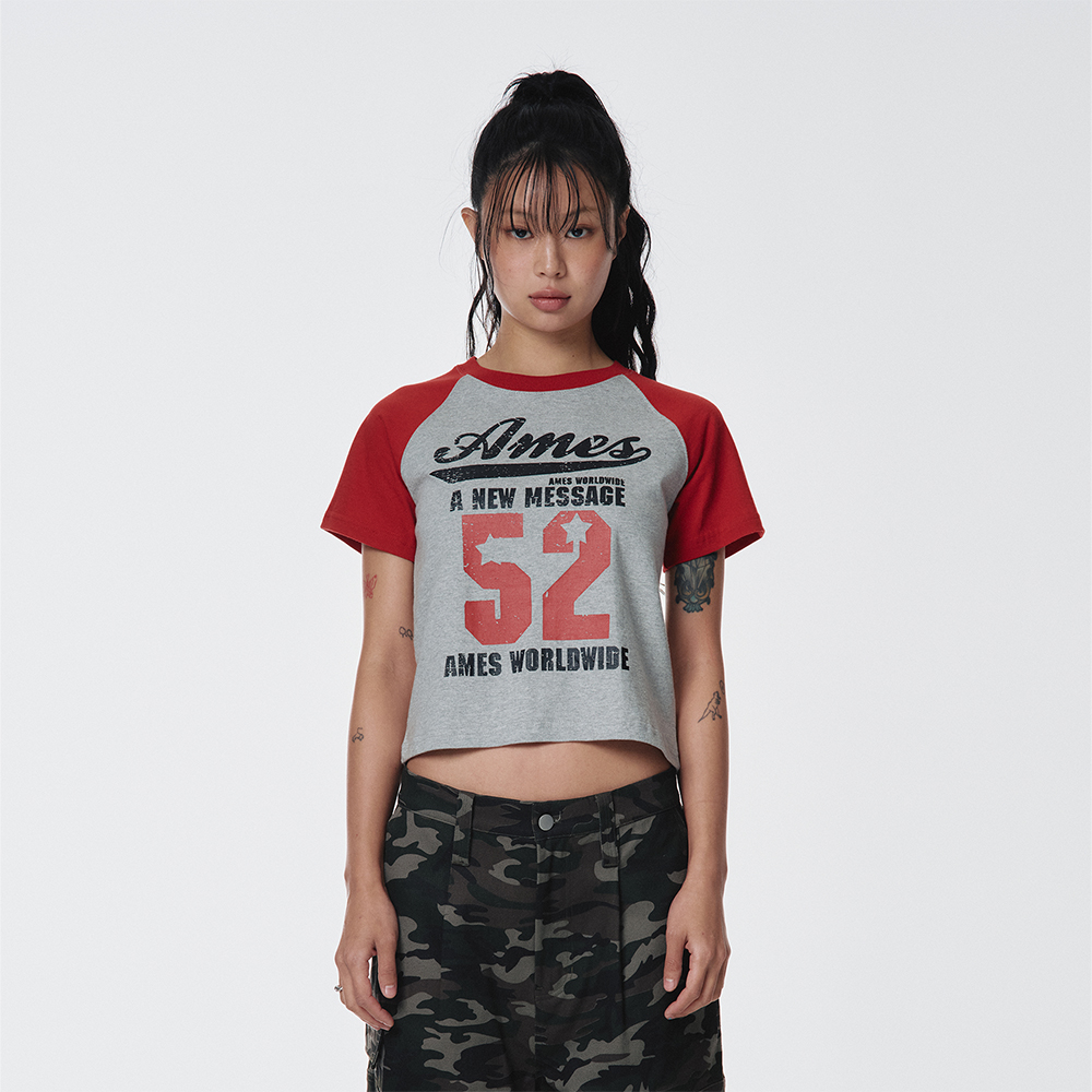 52 LOGO RAGLAN TEE RED - 감도 깊은 취향 셀렉트샵 29CM