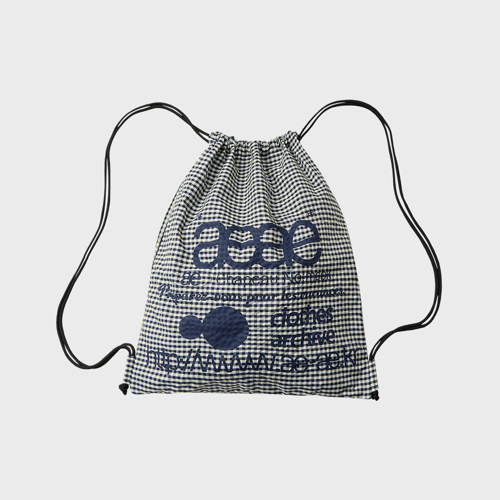 WEB LOGO CHECK GYM SACK [BLUE] - 감도 깊은 취향 셀렉트샵 29CM