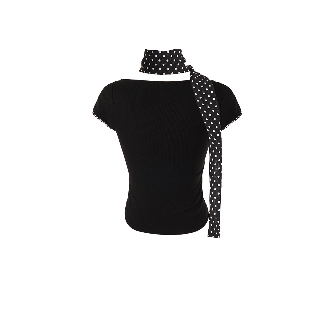 Dot Square Crop Top [Black] - 감도 깊은 취향 셀렉트샵 29CM