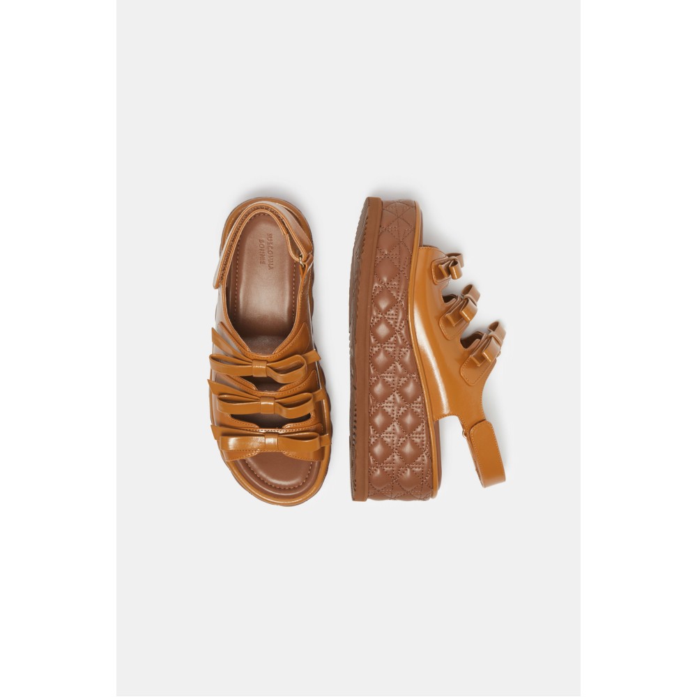 Frangia ribbon sandals(camel)_DG2AM25031CML - 감도 깊은 취향