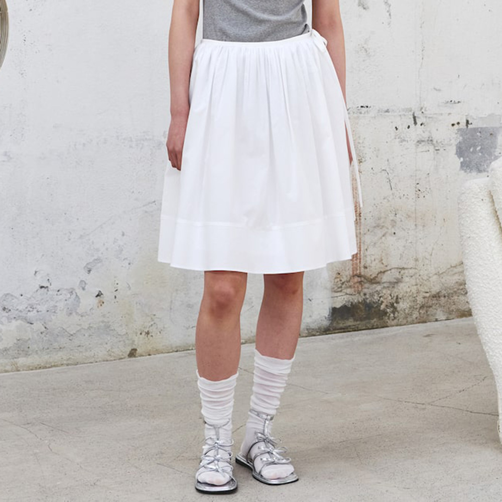 ★LAMINEZ★ Lake Pintuck Midi Skirt Ivory Skirts – Liva Larsen