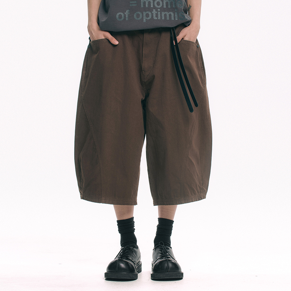 Dagger Tribal Logo Bermuda Sweat Shorts - Khaki - 감도 깊은