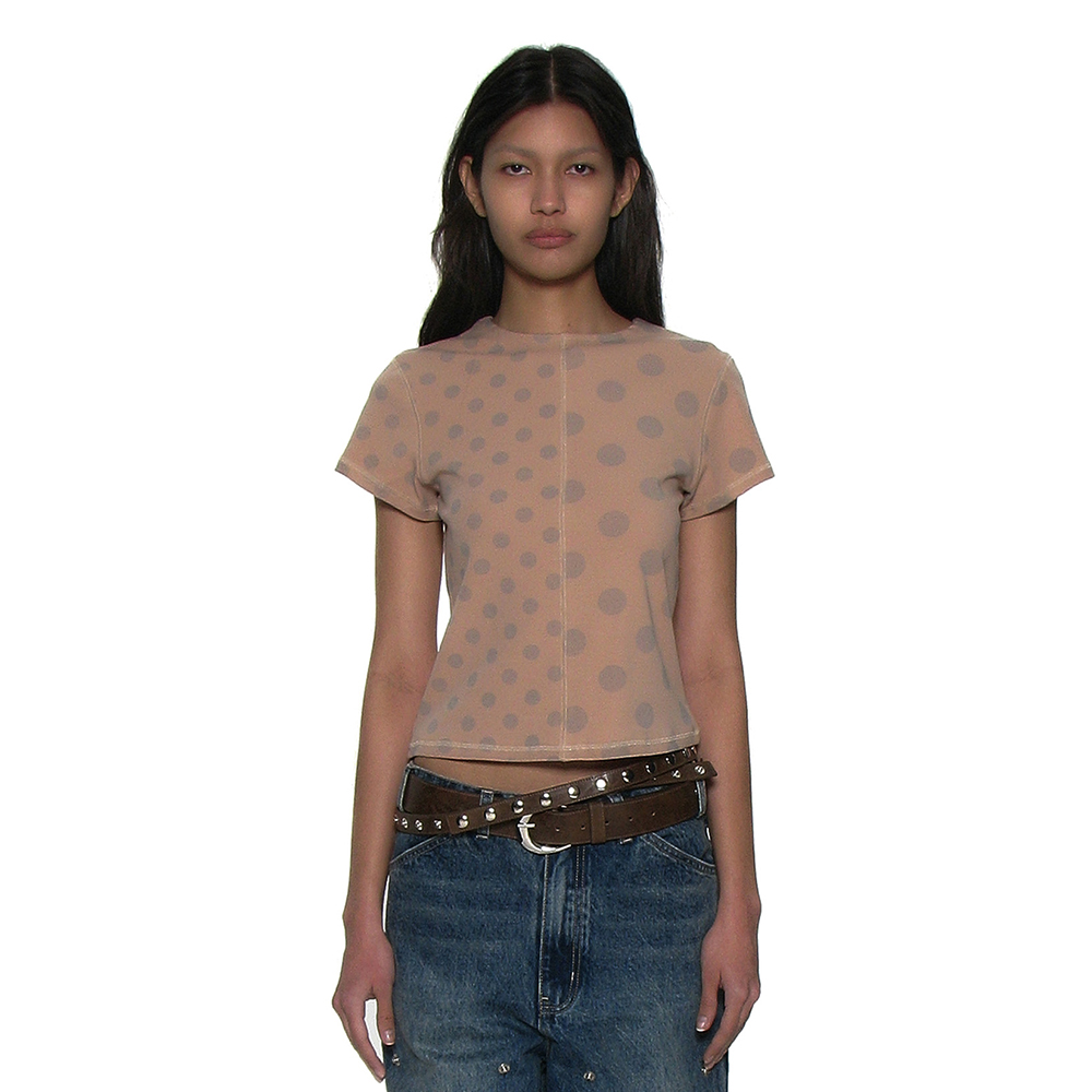 【PARTIMENTO】 MIX DOT ALL-OVER PRINTED SHORT SLEEVE TEE MIX DOT ALL-OVER PRINTED SHORT SLEEVE TEE_TEAL - 감도 깊은