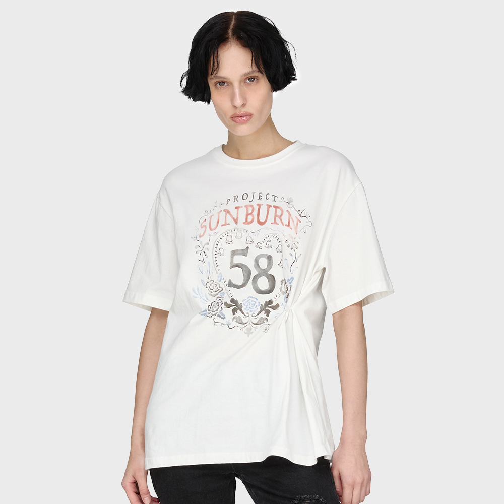★SUNBURNPROJECT★Cupid Overfit T-shirt★ 썬번프로젝트(SUNBURNPROJECT) Cupid Overfit T-shirt, WHITE