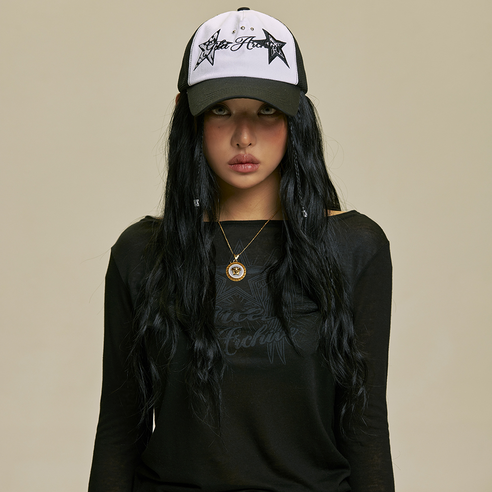 【GILA ARCHIVE】25ss ANIMAL STAR MESH CAP 길라 아카이브]ANIMAL STAR MESH CAP_BK