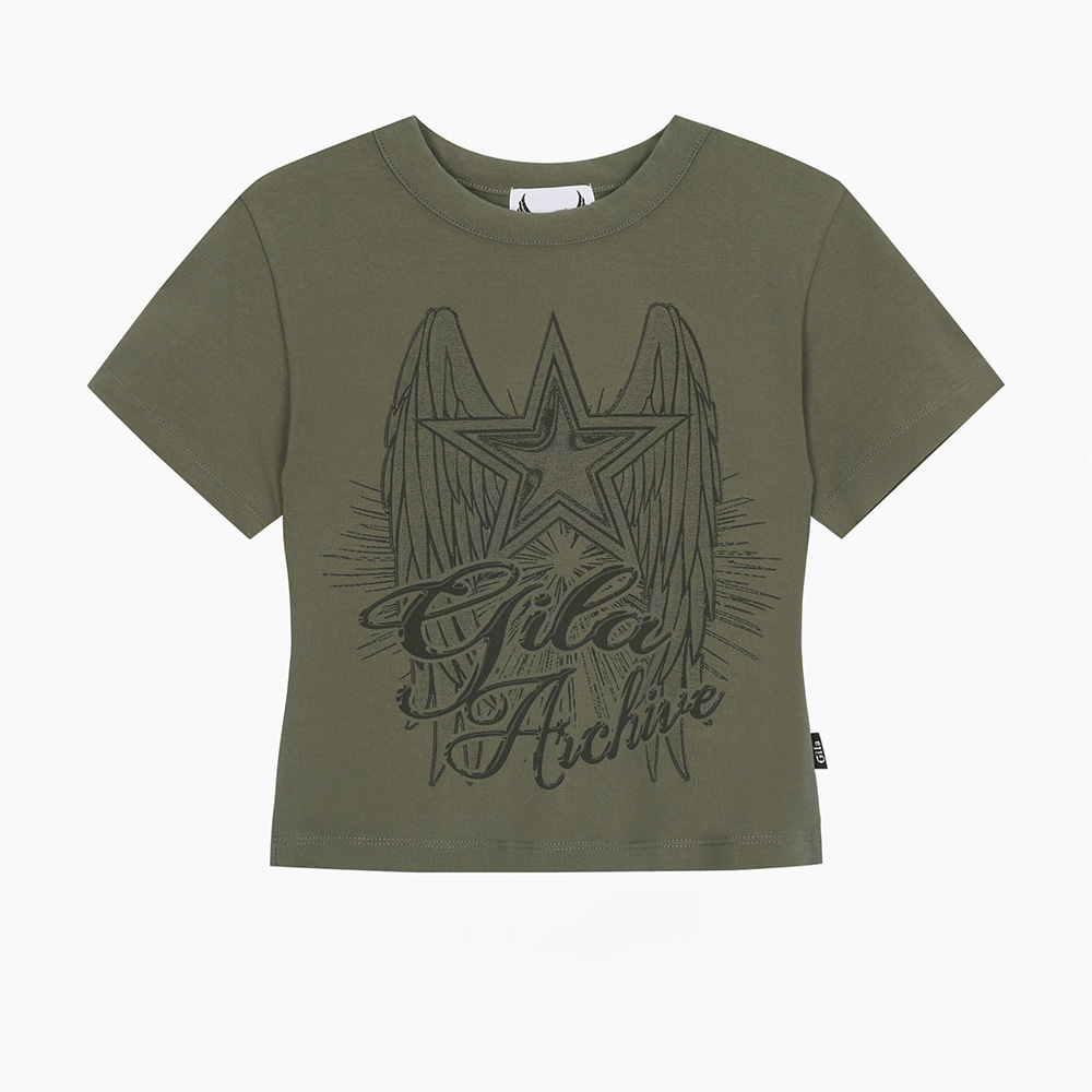 STAR WING CROP T-SHIRT_KH - 감도 깊은 취향 셀렉트샵 29CM