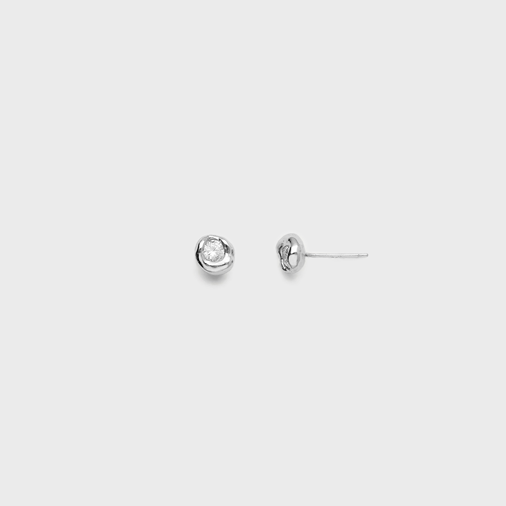 NO.558 [SILVER] HEART CUBIC SPRING EARCUFF - 감도 깊은 취향