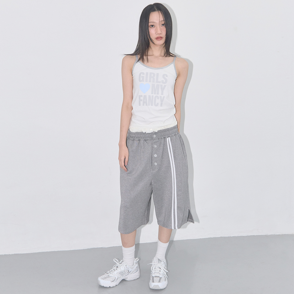 [NF]25SS★BUTTON-UP BERMUDA SWEATPANTS BUTTON-UP BERMUDA SWEATPANTS (GRAY) F25QD817 - 감도 깊은