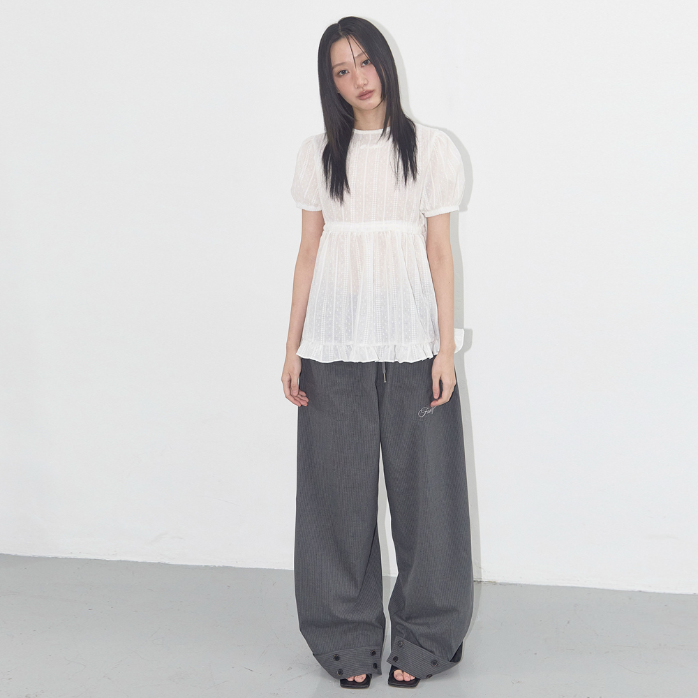 [NF]25SS●CLASSIC BUTTON BANDING SLACKS CLASSIC BUTTON BANDING SLACKS (CHARCOAL) F25QD818 - 감도