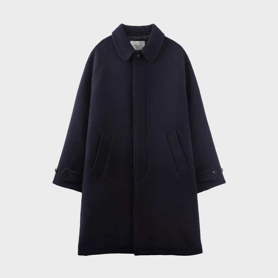 Beaver Wool Balmacaan Coat - Dark Navy - 감도 깊은 취향 셀렉트샵 29CM
