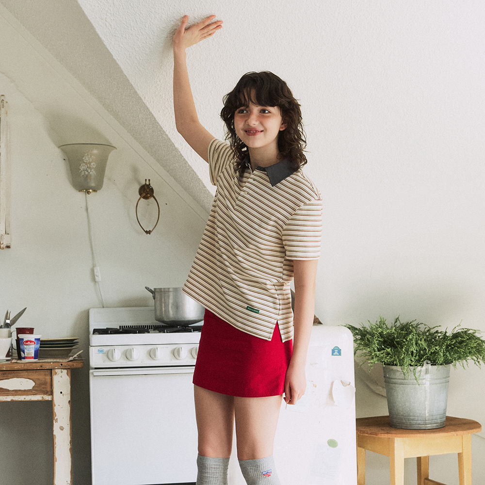 【LOULOUSEOUL】Stripe Ribbon Eyelet Top (White) Stripe Ribbon Eyelet Top (Pink) - 감도 깊은 취향 셀렉트샵 29CM