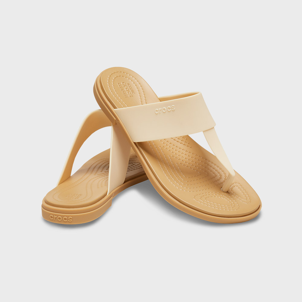 ◆CROCS◆ Women's Tulum Flip W BKT 23SWFP206752 Amazon.com | Crocs Women's Tulum Flip Flops, Black/Tan, 4