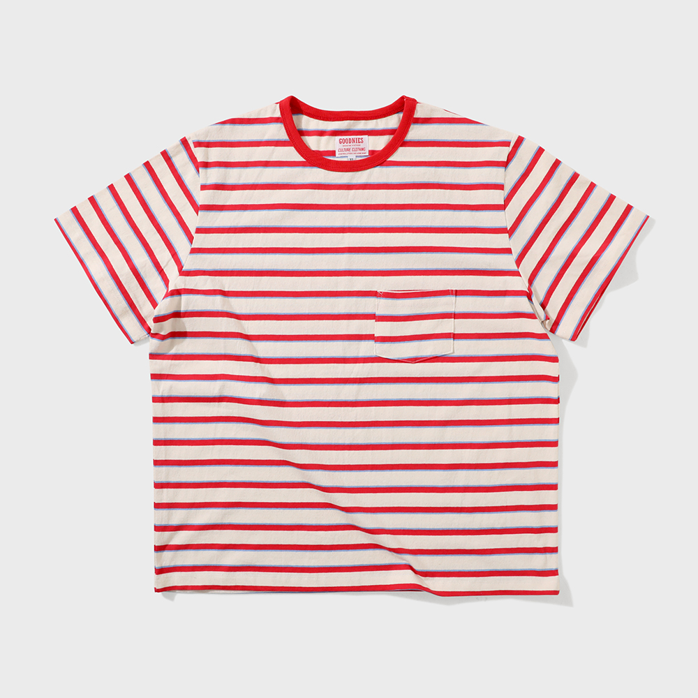 Umbro x MOONSUN Blockcore Stripe T-Shirt / Red - 감도 깊은