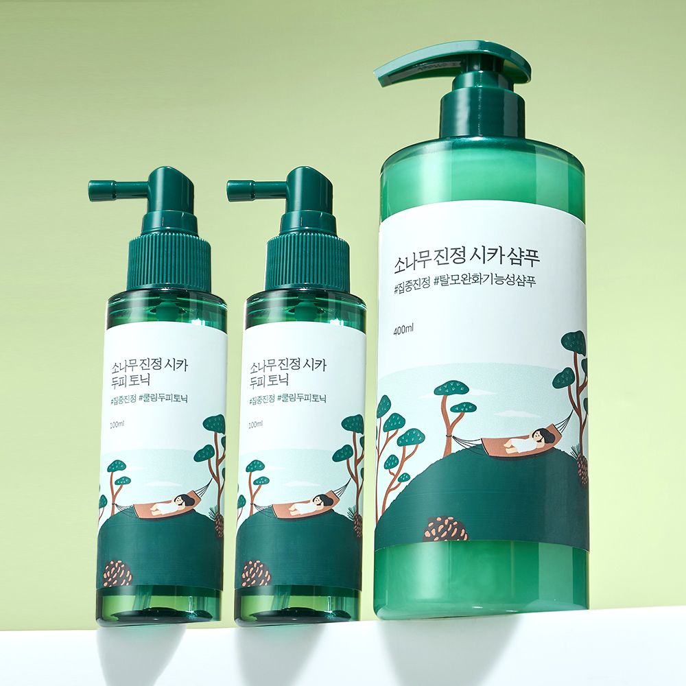[SET] 소나무 진정 시카 샴푸 400ml + 두피 토닉 100ml 2개