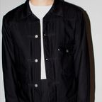 ENSEMBLE NO.1: Water Repellent Moleskin Trucker Jacket (Black)