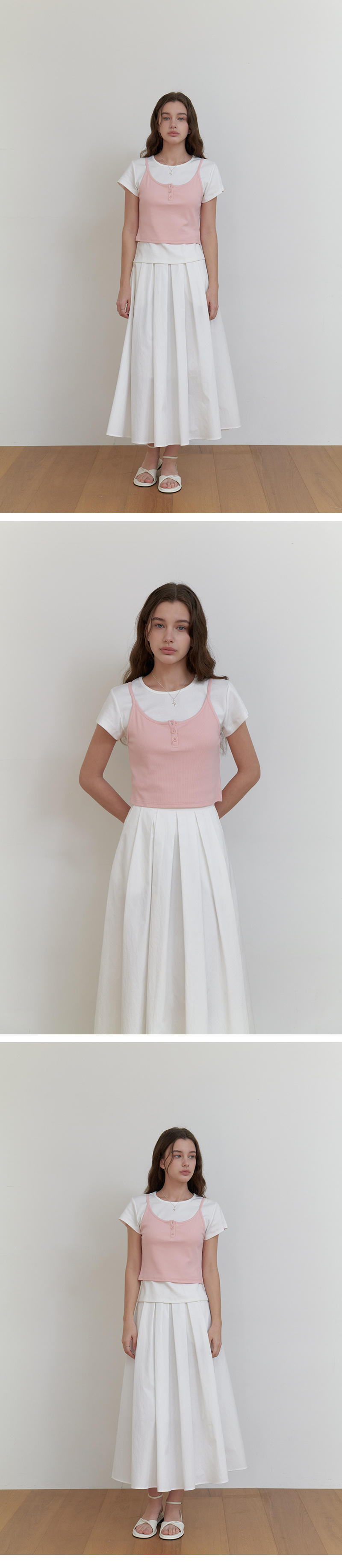 ★RE_L★ Anne flare skirt (white) White Organza Statement Ruffle Skirt: Women's Luxury Skirts
