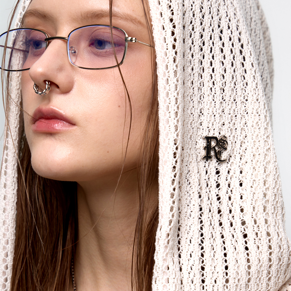 DENIM PATCHED KNIT HOOD ZIP UP - IVORY - 감도 깊은 취향
