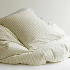 컬러와 형태가 균일한 30수 순면-퍼지레몬 스트라이프 이불커버세트