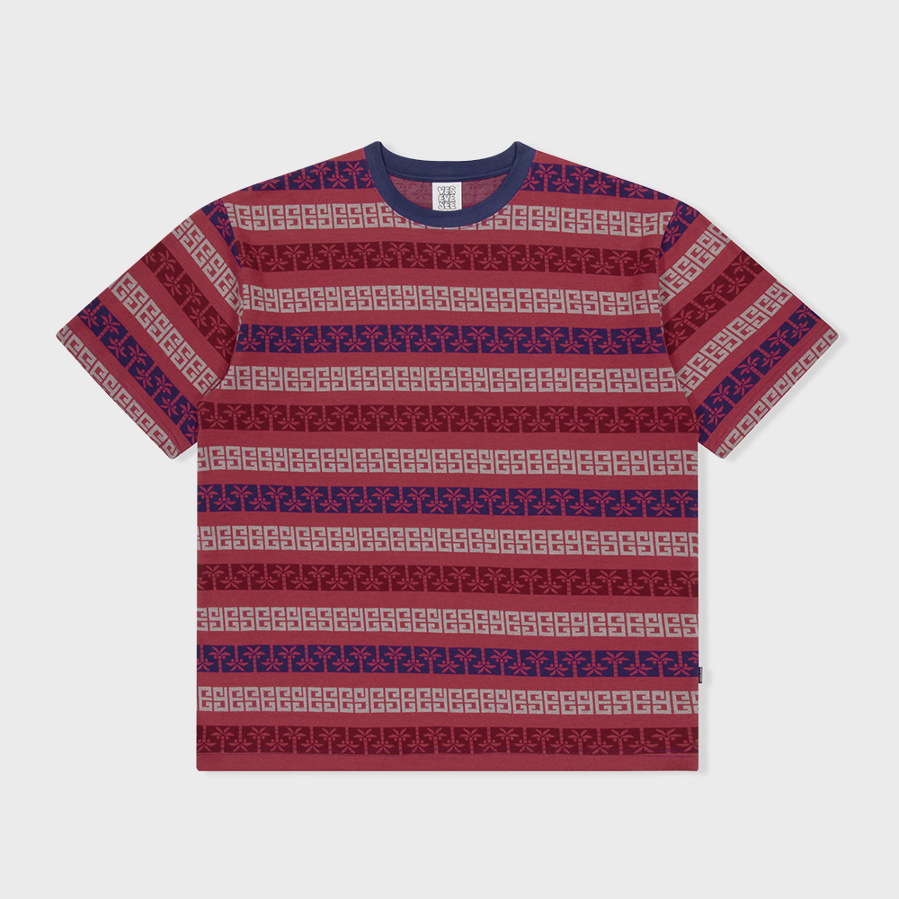 Y.E.S Palm Jacquard Tee Red - 감도 깊은 취향 셀렉트샵 29CM