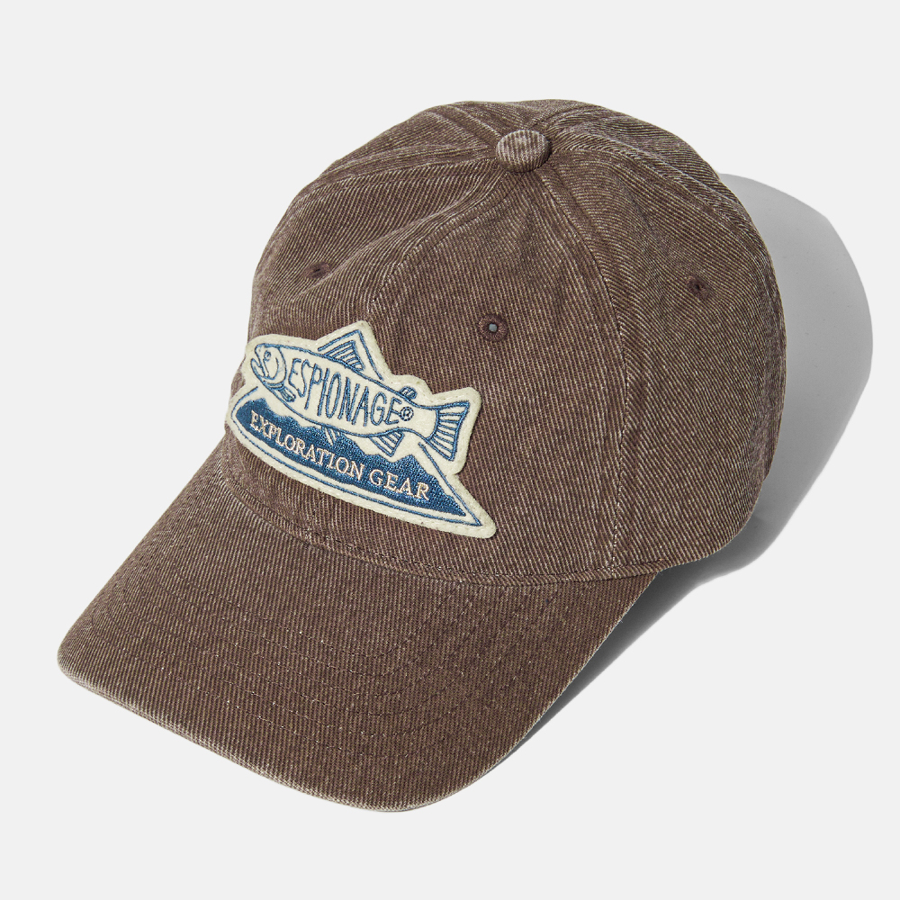 キャップ ESPIONAGE Expl Trout Logo Washed Cap Brown 20250310-08 EXPL. Trout Logo Washed Cap Brown - 감도 깊은 취향 셀렉트샵 29CM