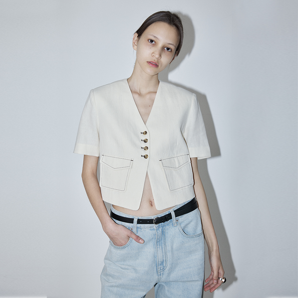 Out Pocket Pointed Tailored Wool Jacket NEW4XJ925_47 - 감도