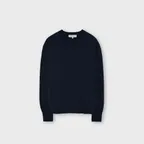 Extra Super Fine V Neck Knit, Dark Navy