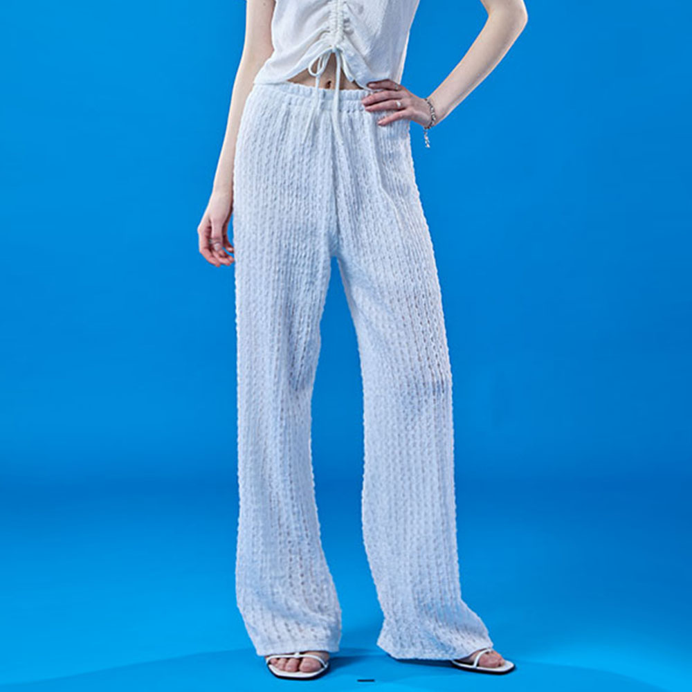 Gimmetheyoung ♥ G_CHIFFON LACE BALLOON PANTS/追跡付 G_CHIFFON LACE BALLOON PANTS / BLACK - 감도 깊은 취향 셀렉트