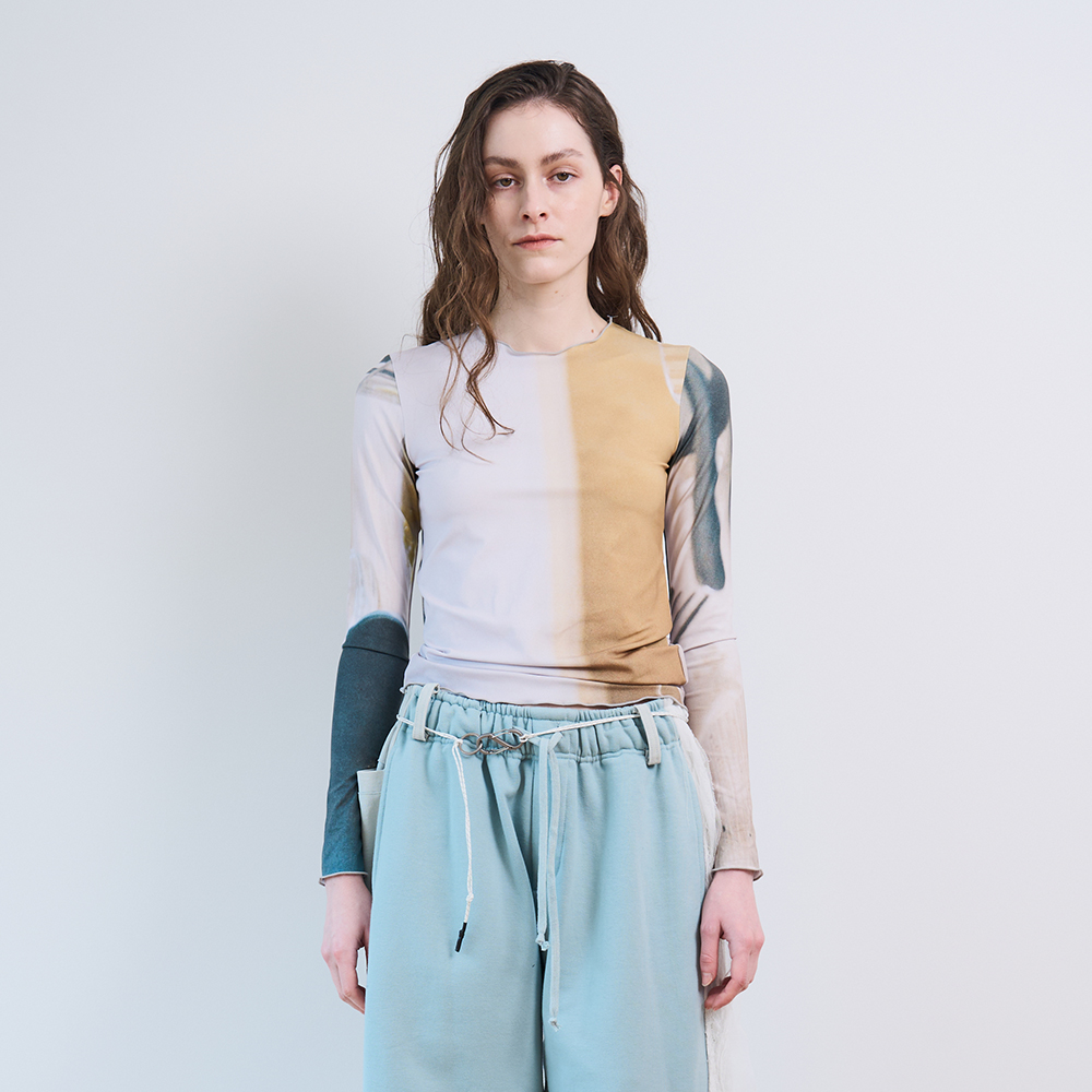 PRESSED FLOWER JERSEY TOP (BLUE) - 감도 깊은 취향 셀렉트샵 29CM