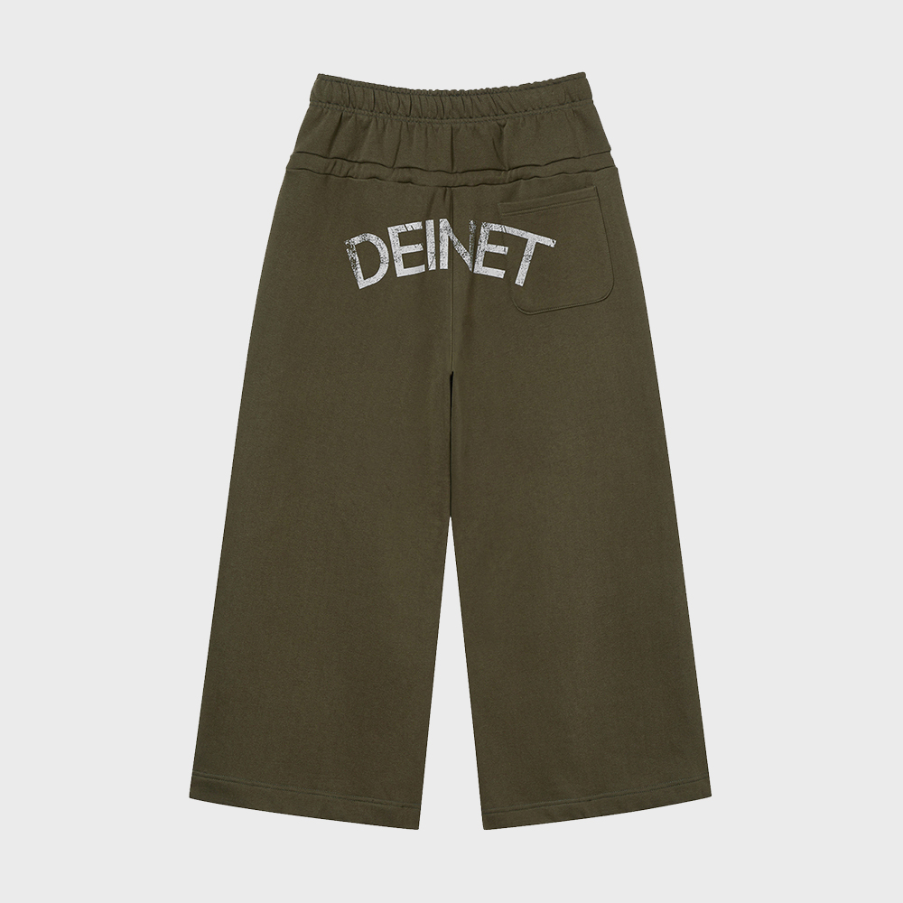 DEINET BACK LOGO SWEAT PANTS IN BLACK - 감도 깊은 취향