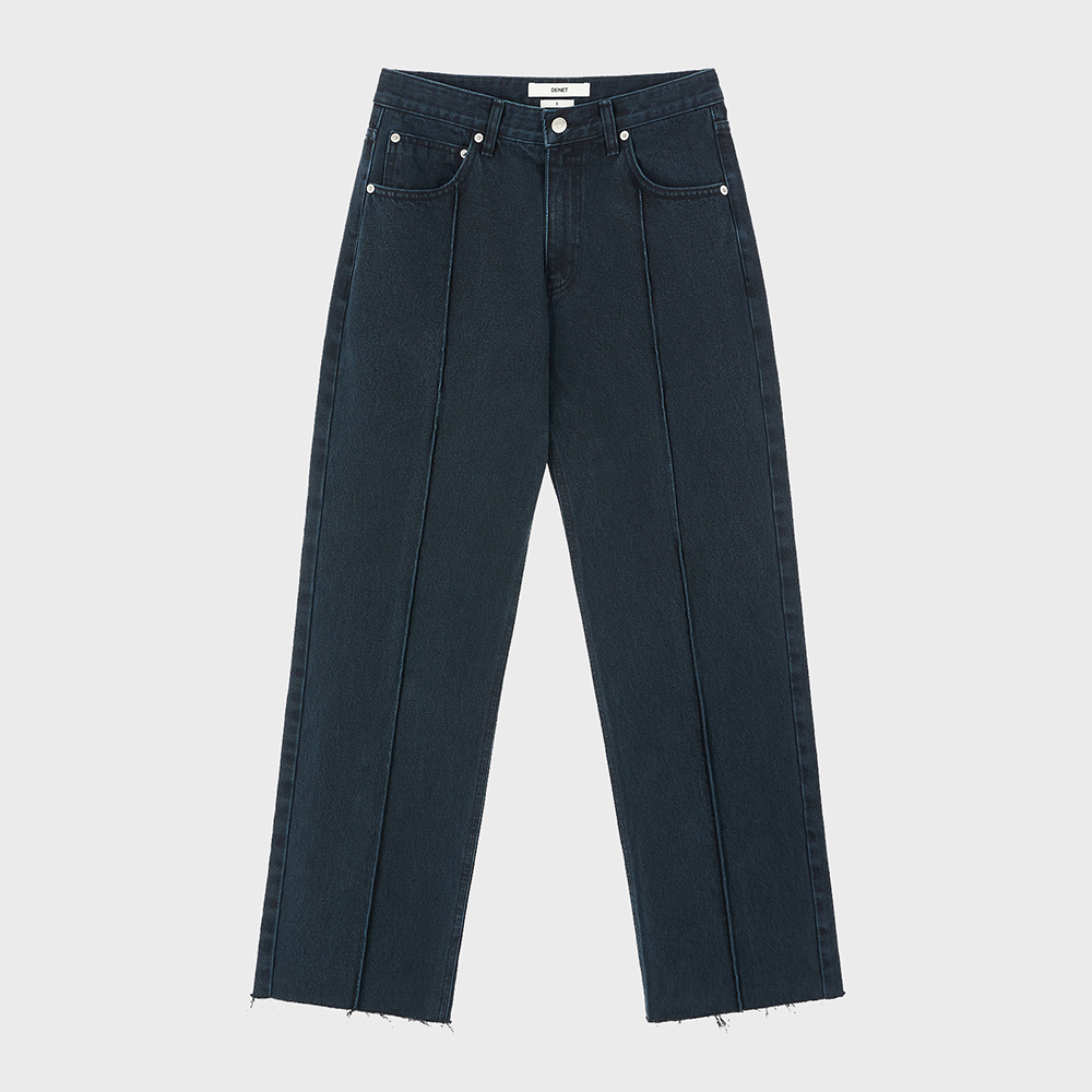 STRING BELT RAW EDGE JEANS IN BLACK - 감도 깊은 취향 셀렉트