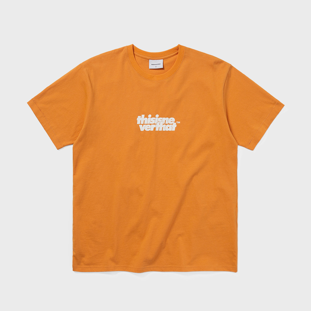 ★関税込★WOOALONG★Pigment lettering graphic T-Shirts★ Pigment lettering graphic T-Shirts - ORANGE - 감도 깊은 취향