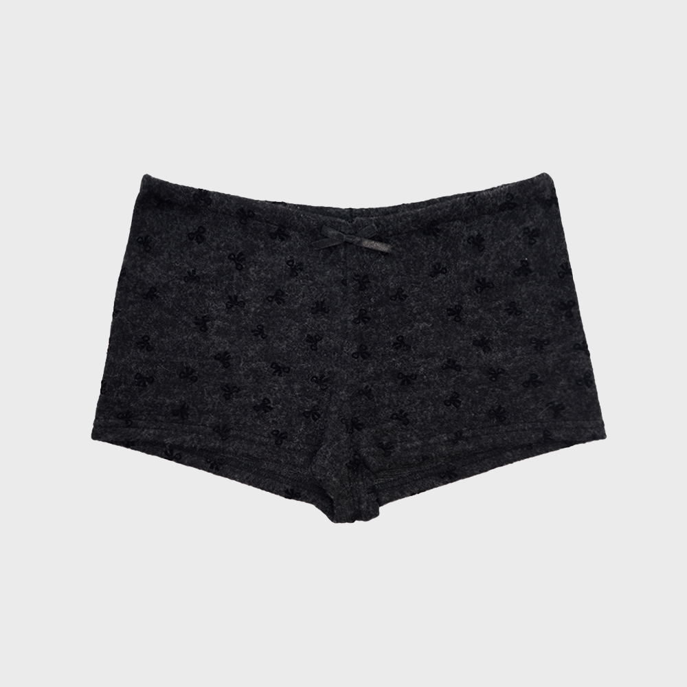 ★SIO★RIBBON FLOCKING MICRO SHORTS[GREY]★正規品/韓国送料込 RIBBON FLOCKING MICRO SHORTS [GREY] - 감도 깊은 취향 셀렉트