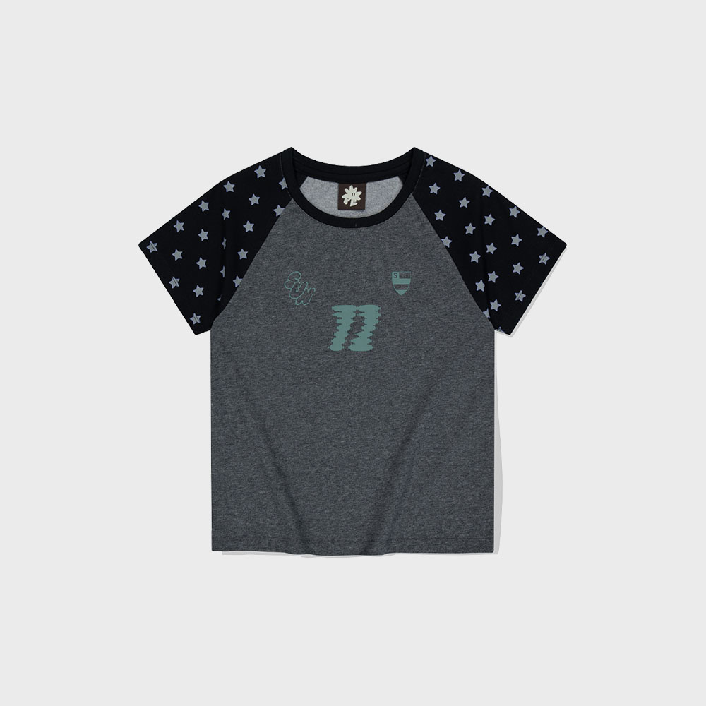 ★AEAE★ ATHLETE STRIPE HALF TSHIRTS MELANGE GREY AE45SWTS00 MUSINSA公式 | AEAE ATHLETE STRIPE HALF T-SHIRTS [MELANGE GREY]