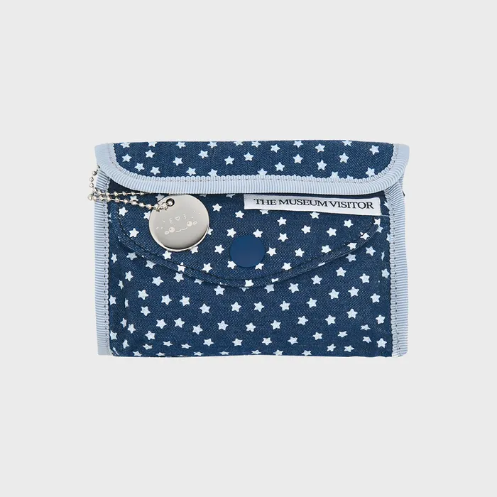 韓国商品/MUSEUMVISITOR STICKER PRINTED VELCRO WALLET STICKER PRINTED VELCRO WALLET (DEEP BLUE) - 감도 깊은 취향