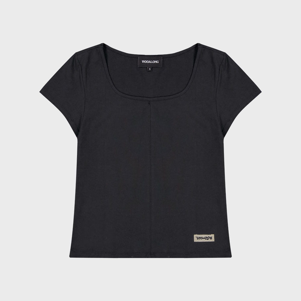 Tシャツ・カットソー WOOALONG Skin Soft Cut-out T-shirt 5FT1578 Skin Soft Cut-out T-shirt - TAN BROWN - 감도 깊은 취향