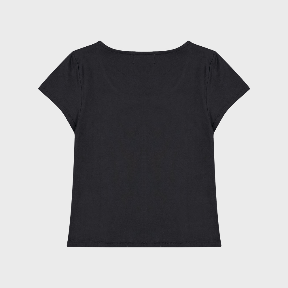 [WOOALONG]★25SS★韓国人気★Skin Soft Square Neck T-shirt MUSINSA公式 | WOOALONG Skin Soft Square Neck T-shirt - TAN BROWN