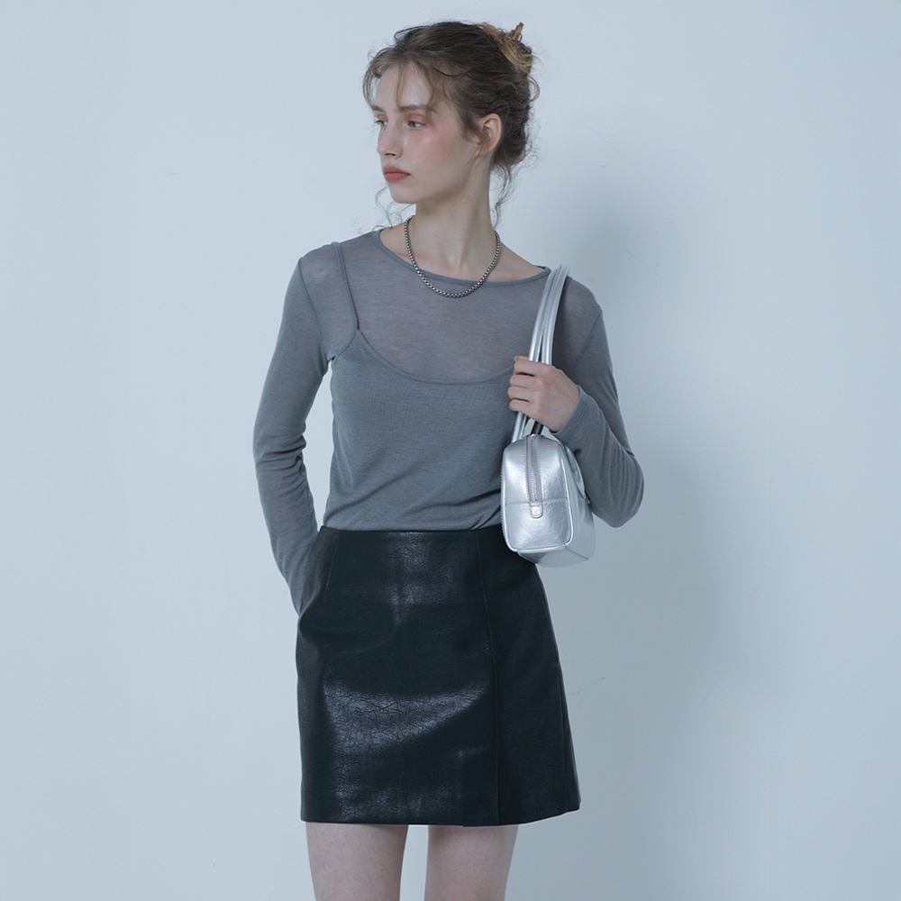 Tシャツ・カットソー ETMON Strap Shirring TShirt, Ivory Tシャツ・カットソー ETMON Strap Shirring TShirt, Ivory