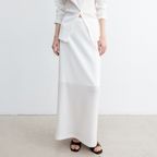 Pleats Banding Skirt_White