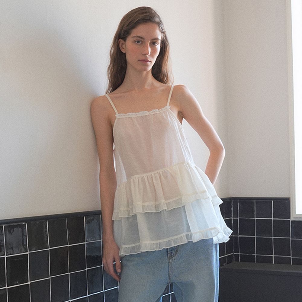 [2차리오더] ruffle sleeveless 256 (ivory)