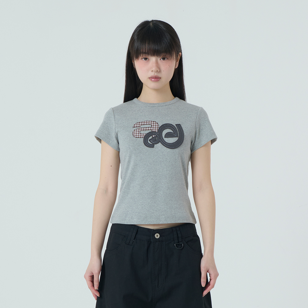★AEAE★ CHECK STAR TEE MELANGE GREY AE45SWTS011MNG MUSINSA | AEAE CHECK STAR TEE [WHITE]