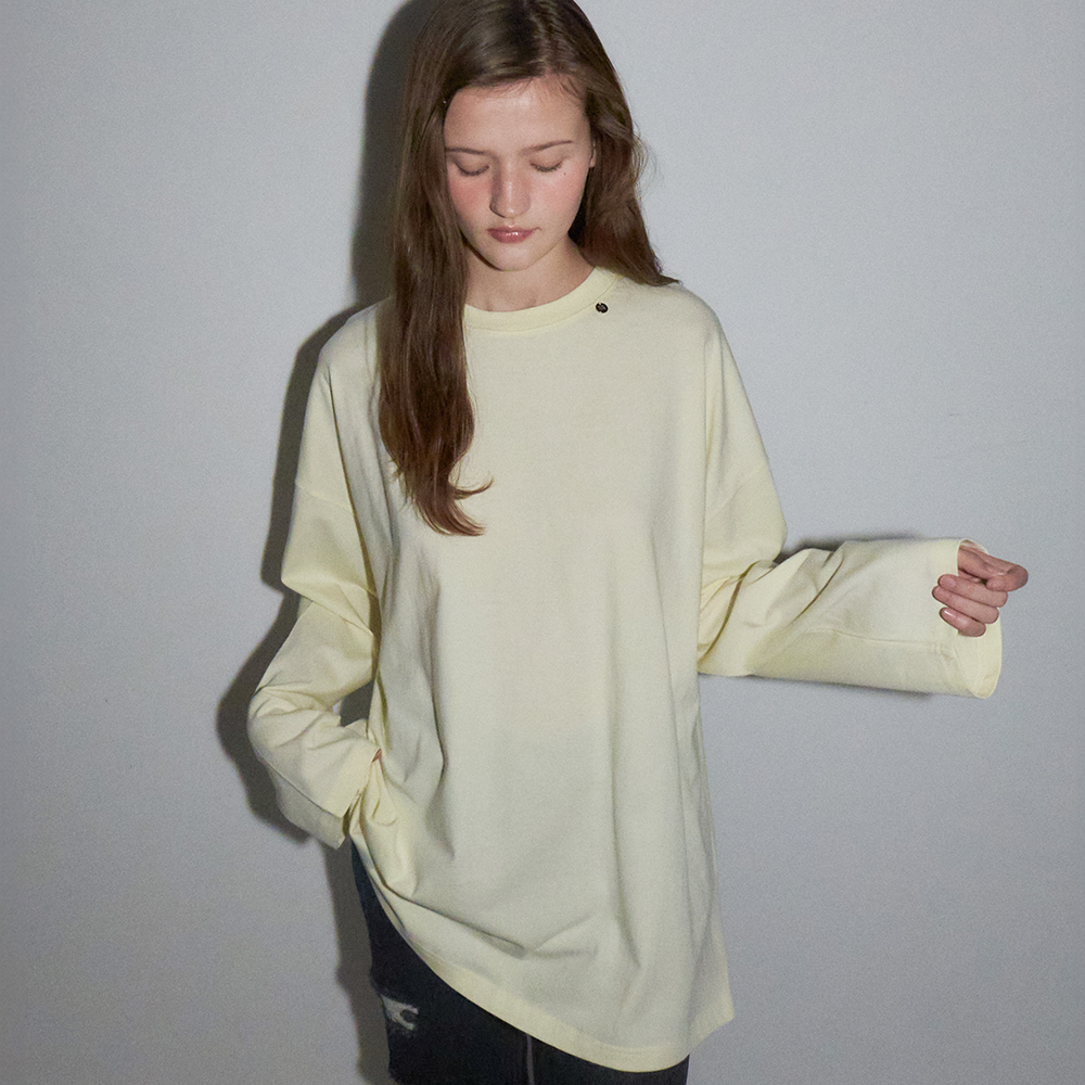 RONRON★韓国★人気★ALPHABET SKETCH CAT RINGER LONG SLEEVE RONRON ALPHABET SKETCH CAT RINGER LONG SLEEVE CHARCOAL BLUE