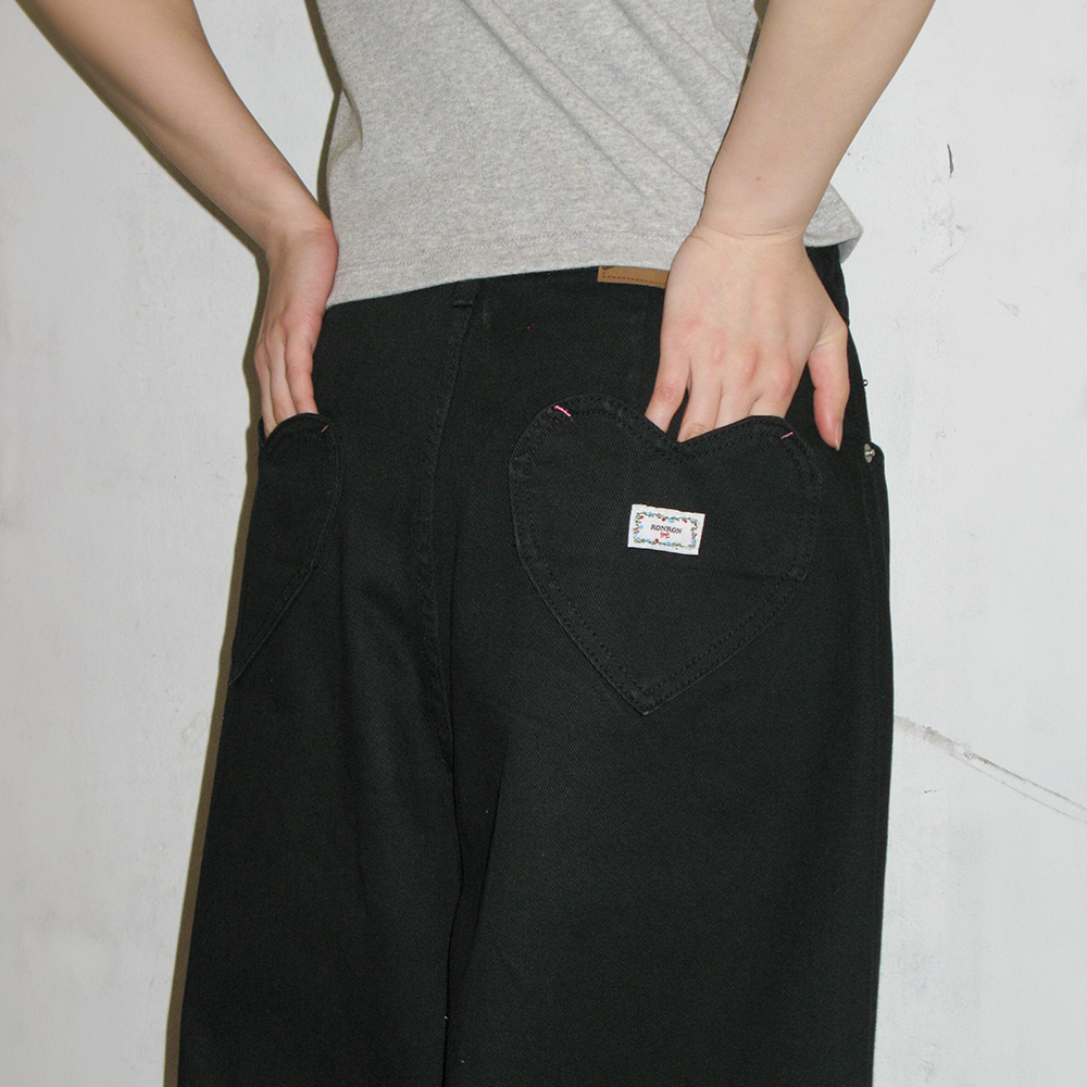 パンツ BACK HEART STITCH POCKET DENIM PANTS RONRON BACK HEART STITCH POCKET DENIM PANTS INDIGO BLUE