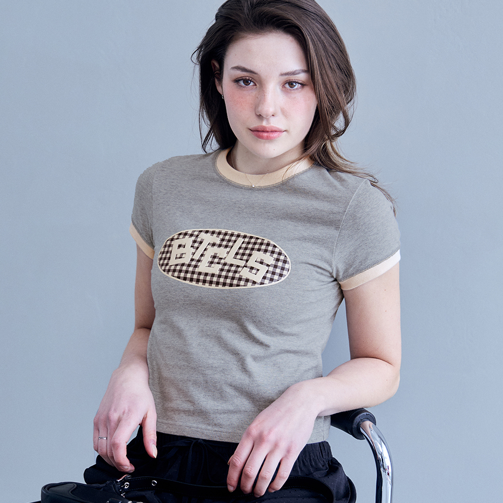 【BITTERCELLS】 Heidi Check Ringer Tee-Brown Heidi Check Ringer Tee-Brown - 감도 깊은 취향 셀렉트샵 29CM