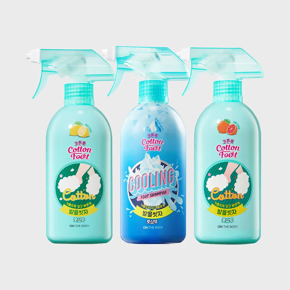 코튼풋 발을씻자 풋샴푸 510ml X 2개 (레몬/자몽/쿨링) 택1