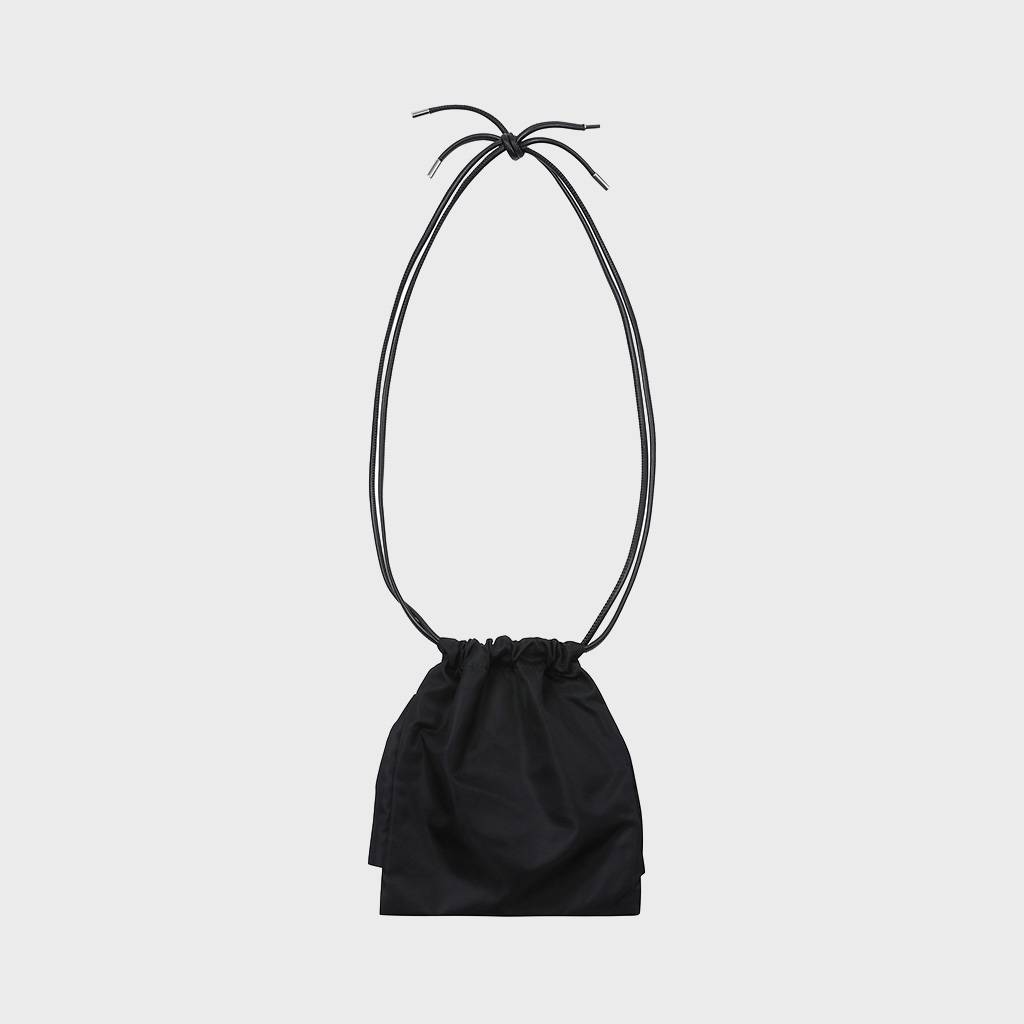 Tie-up mini drawstring bag BLACK - 감도 깊은 취향 셀렉트샵 29CM