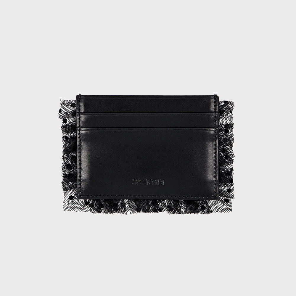 韓国商品/SAENGINSTUDIO DOT SHEER LACE CARD WALLET DOT SHEER LACE CARD WALLET - BLACK - 감도 깊은 취향 셀렉트샵