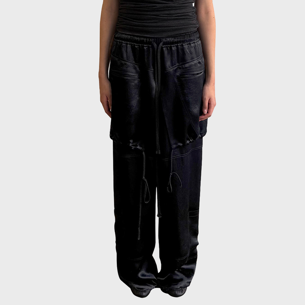 【Gimmetheyoung】G_HALF SHERPA LEATHER PANTS CHARCOAL G_HALF SHERPA LEATHER PANTS / CHARCOAL [Restock] - 감도 깊은