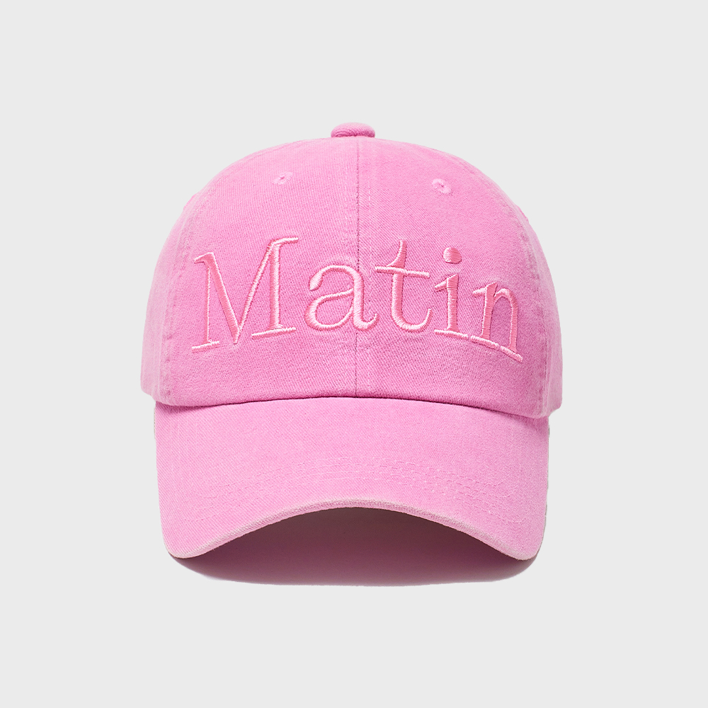 MATIN LOGO WASHED BALL CAP IN PINK - 감도 깊은 취향 셀렉트샵